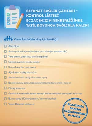 Sağlık Çantası Kontrol Listesi